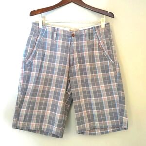 Red Camel Men's Grey Plaid Casual Shorts Size 32